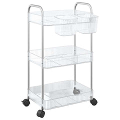 vidaXL Storage Trolley 3-Tier Transparent 37x28x68 cm Acrylic 2