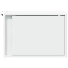 Wall-mounted Bedside Cabinet with LED Lights White 2