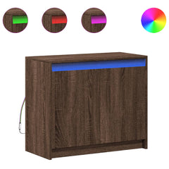 vidaXL Sideboard with LED Brown Oak 72x34x61 cm Engineered Wood 2