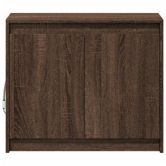 vidaXL Sideboard with LED Brown Oak 72x34x61 cm Engineered Wood 6