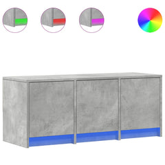 TV Cabinet with LED 97x34x40 cm Engineered Wood Width 97 cm Concrete grey