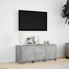 TV Cabinet with LED 97x34x40 cm Engineered Wood Width 97 cm Concrete grey