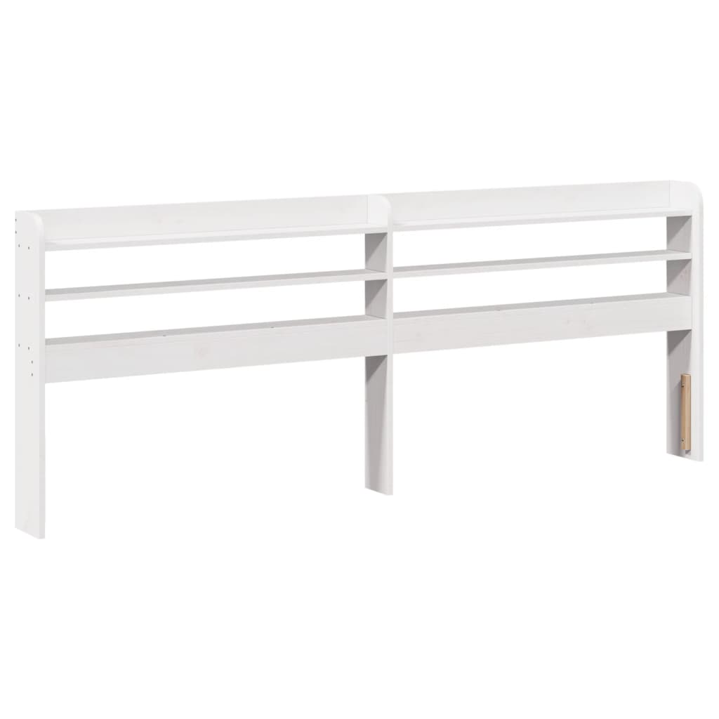 Bed Frame without Mattress Solid Wood Pine Length 200 cm White 200 cm