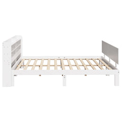 Bed Frame 2 pcs Solid Pine Wood White 200 cm 200 cm
