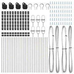 vidaXL Embedded Fence Post 26 pcs Silver Powder-Coated Steel 5