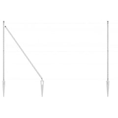 Ground Spike Fence Post 52 pcs Silver 100 cm Galvanised Steel 52x Spike Post 155 cm