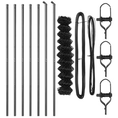 vidaXL Chainlink Fence Ground Fix 10 x 1 m PVC-Coated Steel Grey Mesh 5