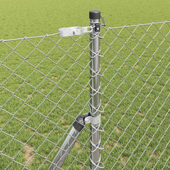 vidaXL Chainlink Fence Ground Fix 10 x 1 m Galvanised Steel Silver 4
