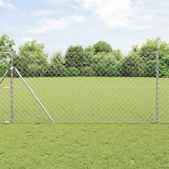 vidaXL Chainlink Fence 25 x 0.4 m PVC-Coated Steel mesh Size 60 x 60 mm mesh Ground Fix