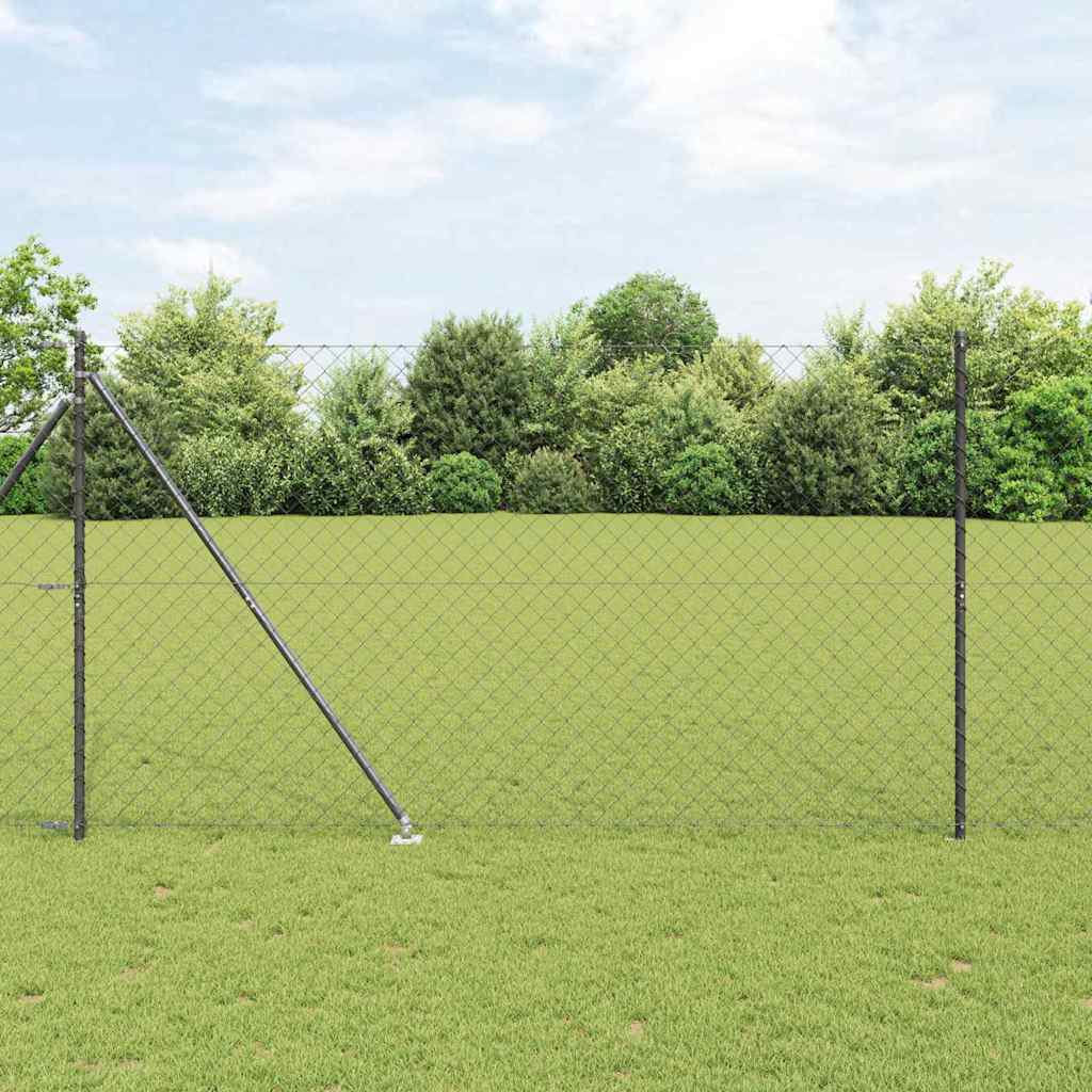 Chainlink Fence Spikes PVC-Coated Steel mesh Size Spike Anchor Fix Grey