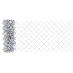 vidaXL Chainlink Fence with Spikes 10 x 0.6 m Galvanised Steel Silver 5