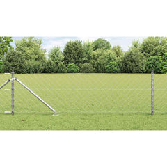 Chainlink Fence with Spikes 25 x 0.4 m PVC-Coated Steel mesh Size 60 x 60 mm mesh Spike Anchor Fix Galvanised steel 0.8 m