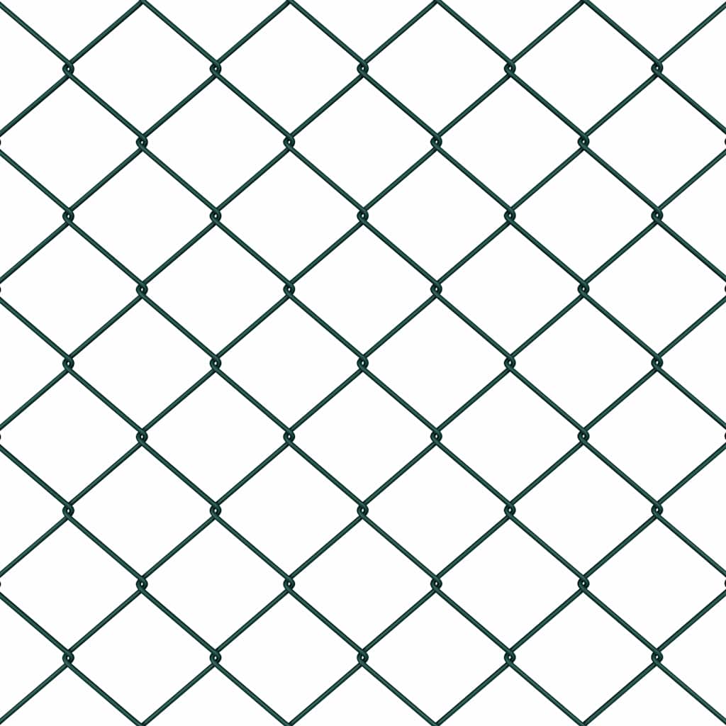 vidaXL Chainlink Fence with Concrete Base 10 x 1 m PVC-Coated Steel 3