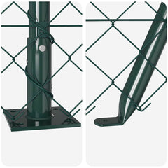 vidaXL Chainlink Fence with Concrete Base 10 x 0.4 m PVC-Coated Steel 6