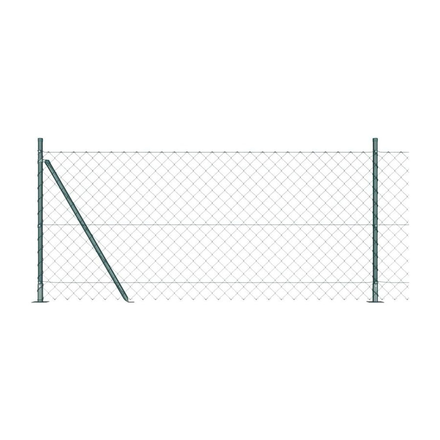 Chainlink Fence with Concrete Base PVC-Coated Steel