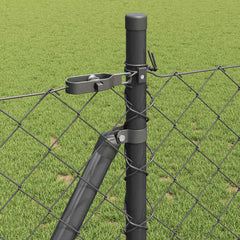 vidaXL Chainlink Fence with Concrete Base 10 x 1 m PVC-Coated Steel 5