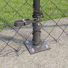 Chainlink Fence with Concrete Base 25 x 0.4 m PVC-Coated Steel mesh Size 60 x 60 mm mesh Concrete Base Fix Grey 1.4 m