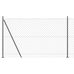 Chainlink Fence with Concrete Base 25 x 0.4 m PVC-Coated Steel mesh Size 60 x 60 mm mesh Concrete Base Fix Grey 1.4 m