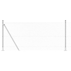 Chainlink Fence with Concrete Base 25 x 1 m PVC-Coated Steel mesh Size 40 x 40 mm mesh Concrete Base Fix Galvanised steel 0.8 m