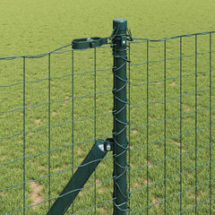 vidaXL Euro Fence Ground Fix 10 x 1 m PVC-Coated Steel Green Mesh 4