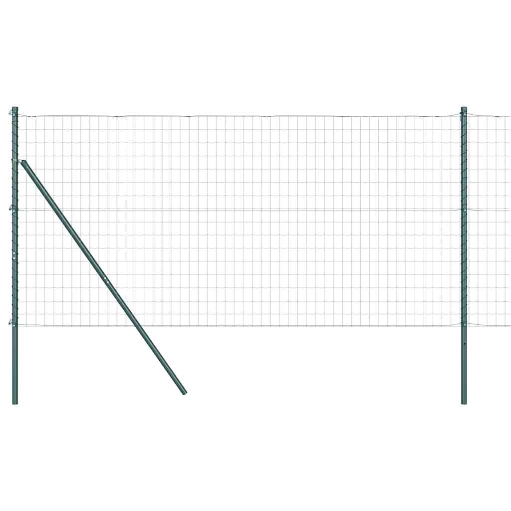 vidaXL Euro Fence Ground Fix 10 x 1 m PVC-Coated Steel Green Mesh 2