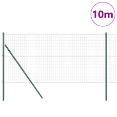 vidaXL Euro Fence Ground Fix 10 x 1 m PVC-Coated Steel Green Mesh 3