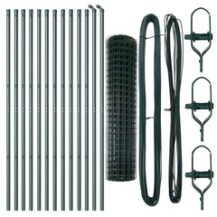 Euro Fence 25 x 1 m PVC-Coated Steel Mesh Ground Fix Green 100 x 100 mm mesh