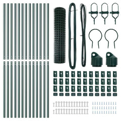 Euro Fence 25 x 1 m PVC-Coated Steel Mesh Ground Fix Green 100 x 100 mm mesh