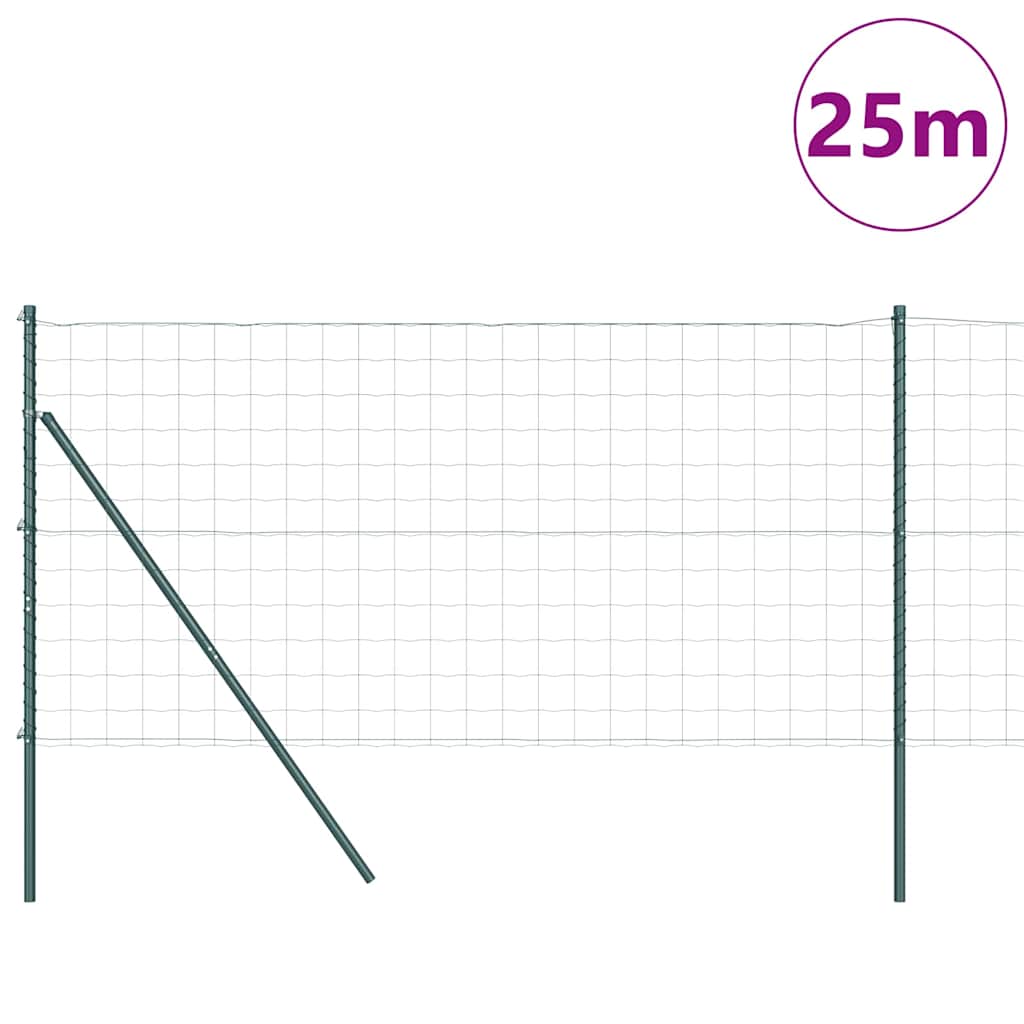 Euro Fence 25 x 1 m PVC-Coated Steel Mesh Ground Fix Green 100 x 100 mm mesh