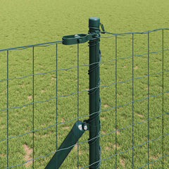 vidaXL Euro Fence Ground Fix 10 x 1 m PVC-Coated Steel Green Mesh 4