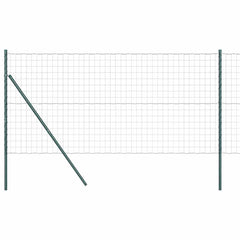 vidaXL Euro Fence Ground Fix 10 x 1 m PVC-Coated Steel Green Mesh 2