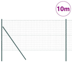vidaXL Euro Fence Ground Fix 10 x 1 m PVC-Coated Steel Green Mesh 3