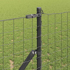 vidaXL Euro Fence Ground Fix 10 x 1 m PVC-Coated Steel Grey Mesh 4