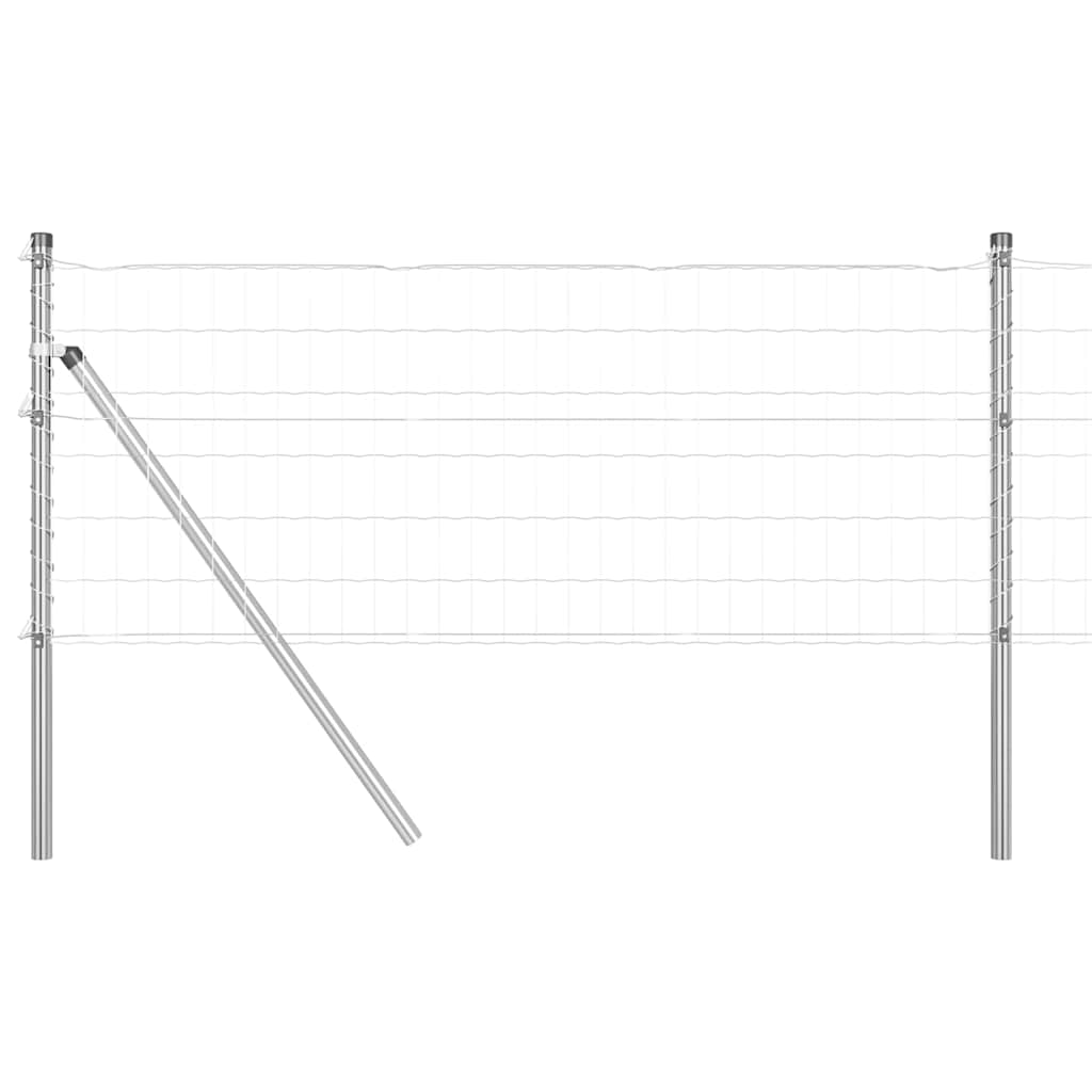vidaXL Outdoor Euro Fence Ground Fix 10 x 0.4 m Galvanised Steel Mesh 2