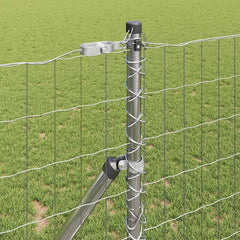 vidaXL Outdoor Euro Fence Ground Fix 10 x 1 m Galvanised Steel Silver 4