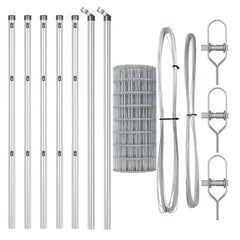 vidaXL Euro Fence Ground Fix 10 x 0.4 m Galvanised Steel Silver Mesh 5