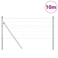 vidaXL Outdoor Euro Fence Ground Fix 10 x 0.8 m Galvanised Steel Mesh 3