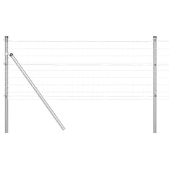 vidaXL Outdoor Euro Fence Ground Fix 25 x 0.4 m Galvanised Steel Mesh 2