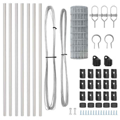vidaXL Outdoor Euro Fence Ground Fix 25 x 0.4 m Galvanised Steel Mesh 6