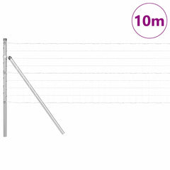 vidaXL Outdoor Euro Fence Ground Fix 10 x 0.4 m Galvanised Steel Mesh 3
