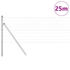 vidaXL Outdoor Euro Fence Ground Fix 25 x 0.4 m Galvanised Steel Mesh 3
