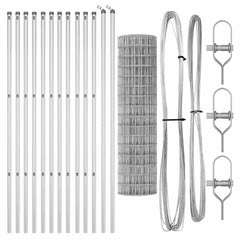 Outdoor Euro Fence 25 x 1.2 m Mesh Ground Fix Galvanised Steel 76 x 64 mm mesh