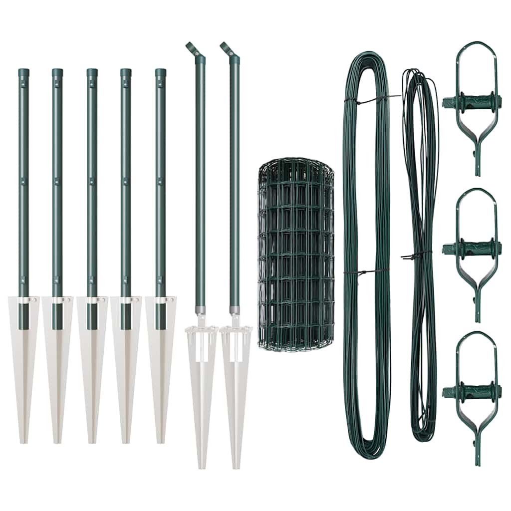 Euro Fence Spikes PVC-Coated Steel Mesh Spike Anchor Fix Green Size