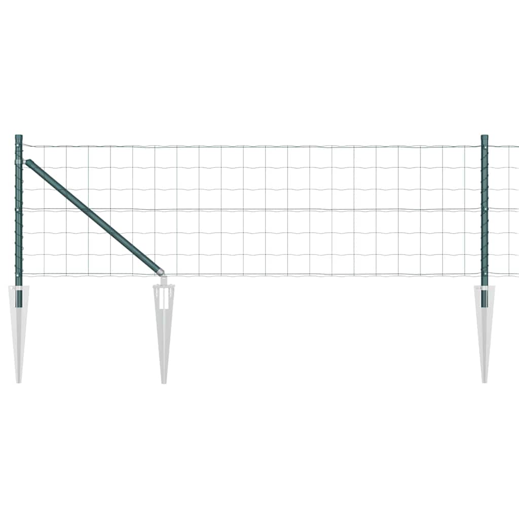 Euro Fence Spikes PVC-Coated Steel Mesh Spike anchor fix Green Length size