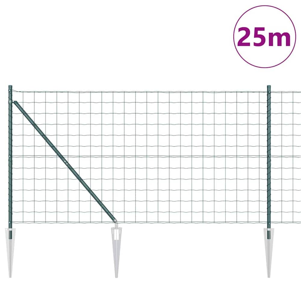 Euro Fence Spikes PVC-Coated Steel Mesh Spike Anchor Fix Green