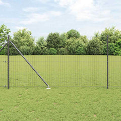 Euro Fence with Spikes 10 x 1 m PVC-Coated Steel Mesh Spike Anchor Fix Grey mesh Size 50 x 100 mm mesh 1 m