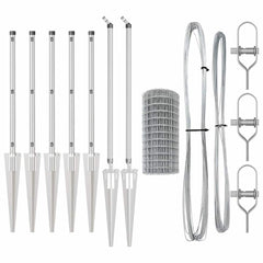 vidaXL Outdoor Euro Fence with Spikes 10 x 0.4 m Galvanised Steel Mesh 6