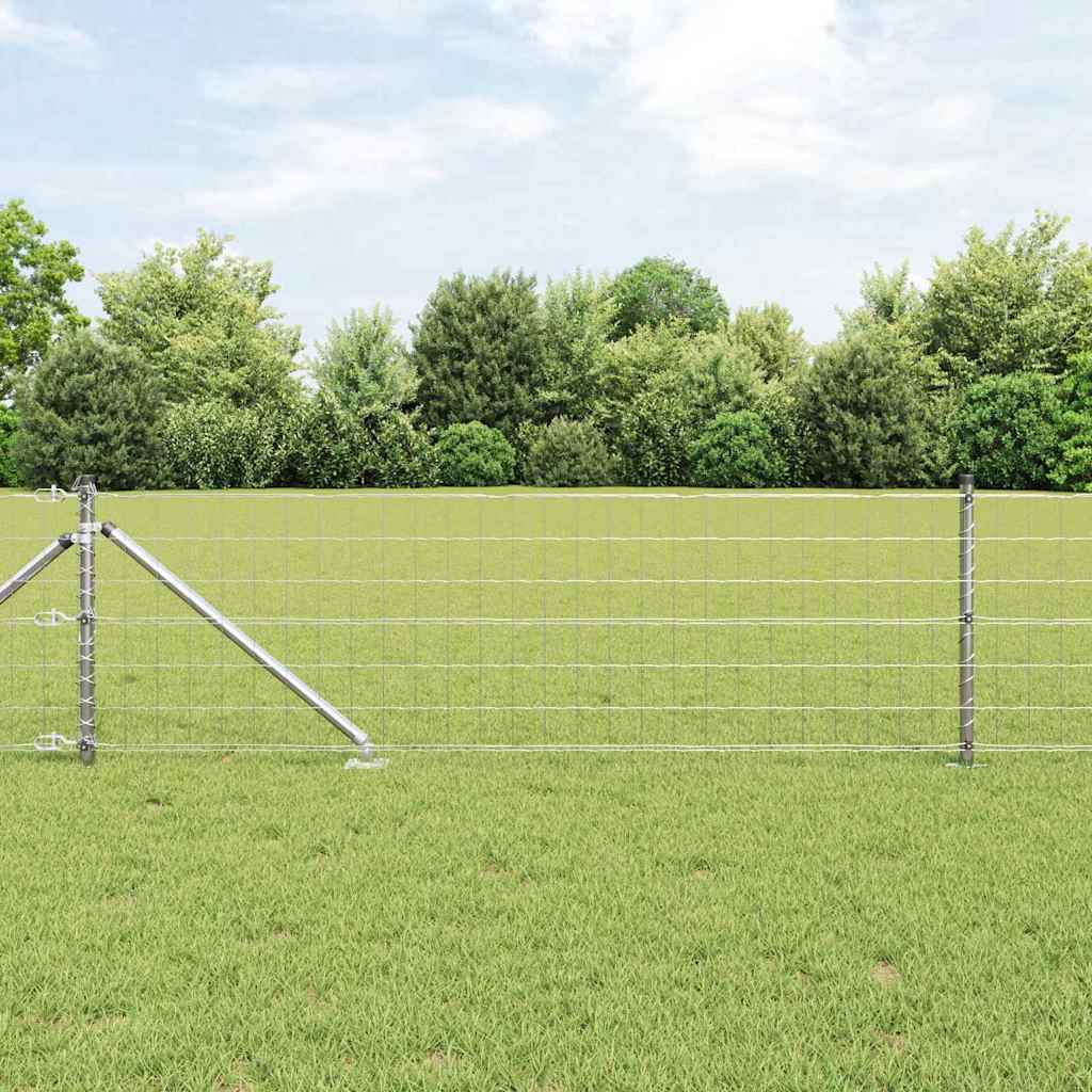 vidaXL Outdoor Euro Fence with Spikes 10 x 0.6 m Galvanised Steel Mesh 4