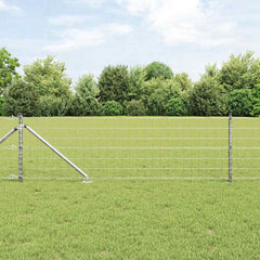 vidaXL Outdoor Euro Fence with Spikes 10 x 0.6 m Galvanised Steel Mesh 4