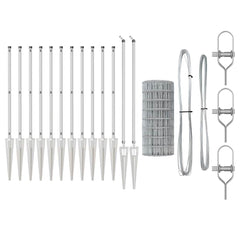 vidaXL Outdoor Euro Fence with Spikes 10 x 0.6 m Galvanised Steel Mesh 6
